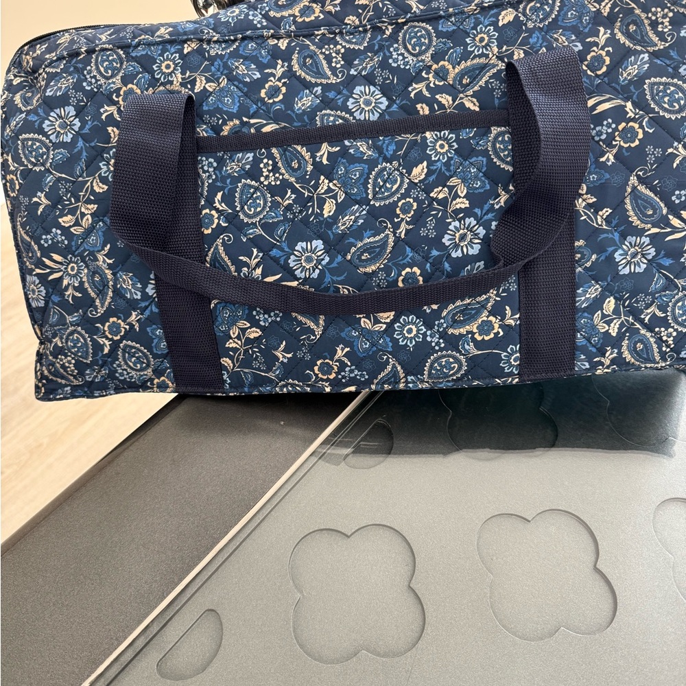 Board Game Carry Case in Blue Floral Print - Picture 2 of 9